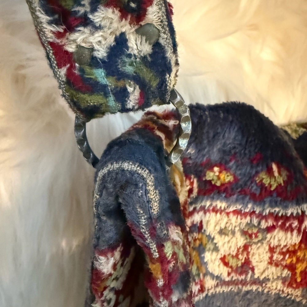Groovy Bohemian style 1970s Carpet Fringed Tote Bag - Picture 6 of 16